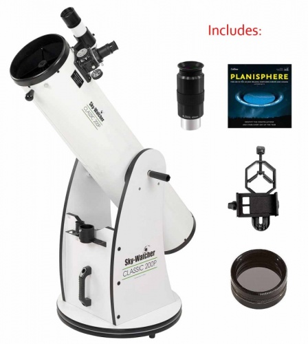 Skywatcher Skyliner 200P Dobsonian Telescope With Accessory Bundle