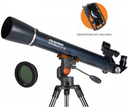 Celestron AstroMaster LT 70 AZ Refractor With Smartphone Holder & Moon Filter