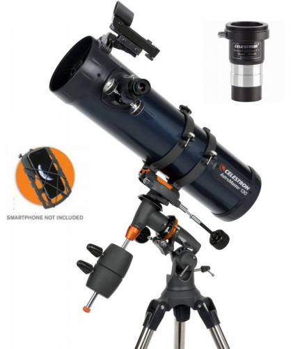 Celestron AstroMaster 130 EQ Newtonian With Smartphone Holder & Barlow