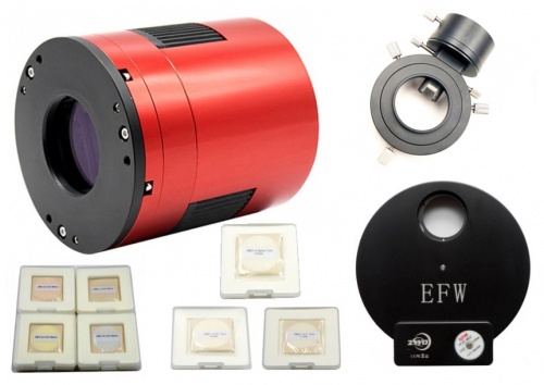 ZWO ASI2600MM Pro Monochrome APS-C CMOS USB3.0 Deep Sky Imager Camera Bundle With OAG, EFW & 36mm LRGB + HSO Filters