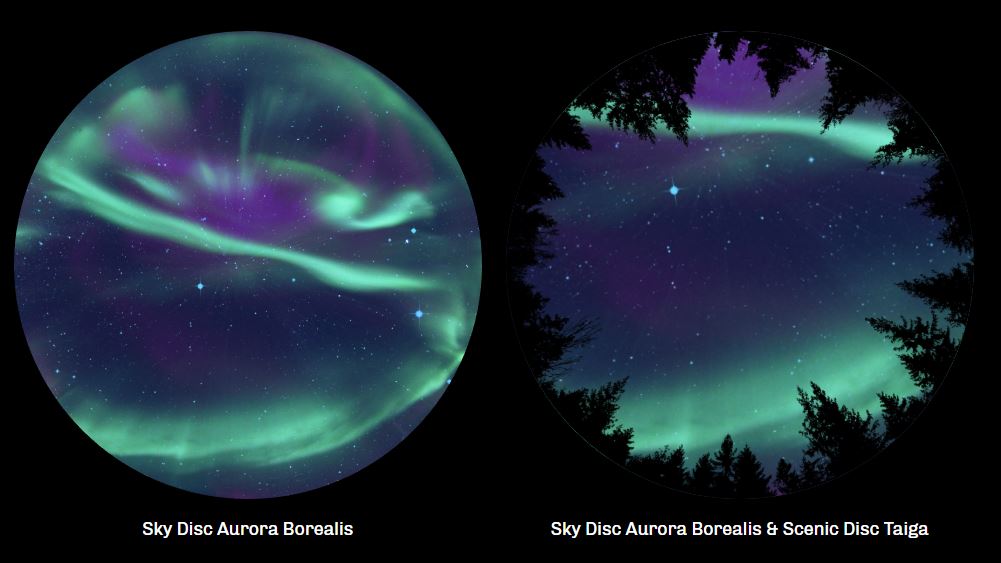 astrial Dia für das Sega Homestar Planetarium Aurora Borealis Scenic 