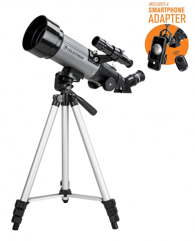 Travel Scope for Kids and Beginners with Backpack Telescope 70mm Apeture 400mm AZ Refractor Scope Tripod and Smartphone Adapter to View Moon and Planet 