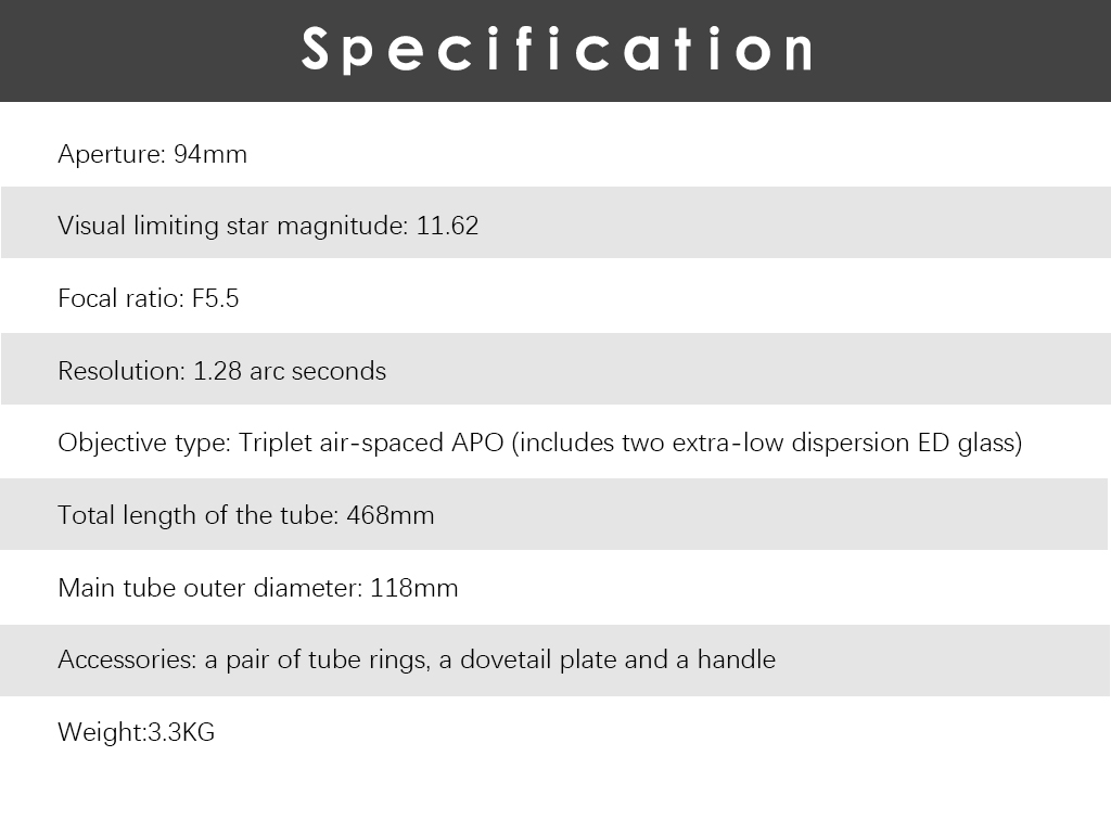 Sharpstar 94EDPH ED Triplet Apochromatic OTA Rother Valley Optics Ltd