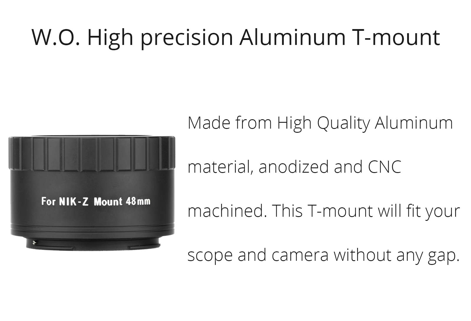 William Optics M48 T Mount For Nikon Z Mirrorless Series Rother