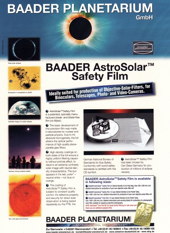 Baader AstroSolar ND5.0 Safety Film Sheet