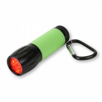 Carson RedSight™ Pro Red LED Flashlight, 2 Brightness Settings, Glow-in-the-Dark Rubber Grip
