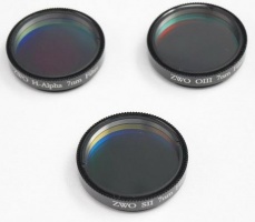 ZWO 1.25'' H-Alpha, SII & OIII 7nm Narrowband Filter Set